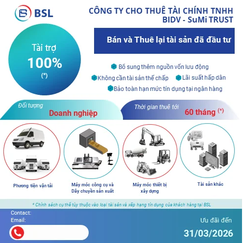 BSL ra mắt chương trình “Bán & Thuê lại tài sản đã đầu tư” – Giải pháp tài chính linh hoạt, tài trợ đến 100%